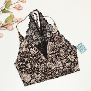 NWT Free People Century Lace Contrast Brami Sz S